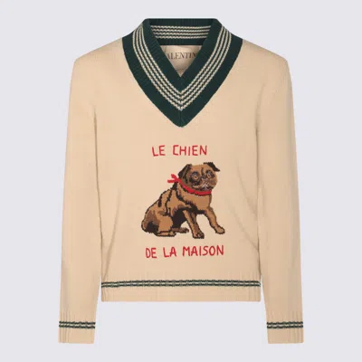 Valentino Garavanile Chien De La Maison Sweater In Neutral
