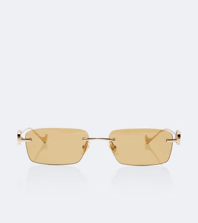 Valentino Bejewelled Vlogo Rectangular Sunglasses In Multi