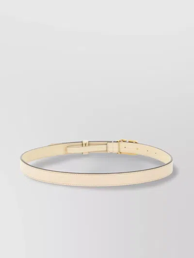 Valentino Garavani Belt Adjustable Length Gold-tone Buckle In Neutral