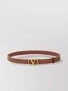 Valentino Belt Adjustable Length Gold-tone Buckle In Brown