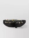 Valentino Belt Bag Leather With Adjustable Strap Studded Detailing Tassel Accent