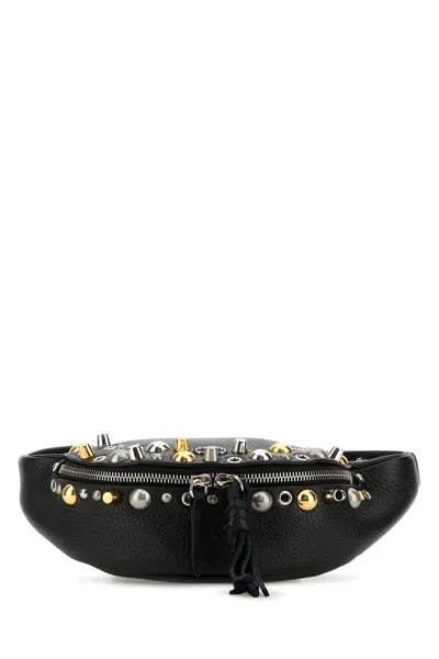 Valentino Garavani Black Leather Nellcôte Belt Bag