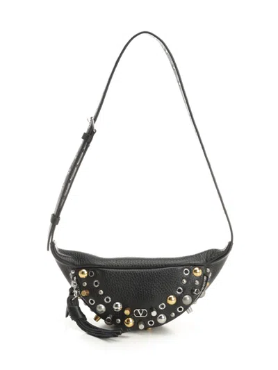 Valentino Garavani Belt Bag | Nellcote | Vit.st.alce/pall.multi Studs-logo Belt Bags Black