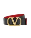 Valentino Garavani Vlogo Signature Leather Reversible Belt