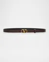 Valentino Garavani Belt H 20 Vlogo Signature In Rel Oak Brown