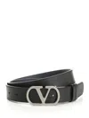 Valentino Vlogo Reversible Belt For Formal And Casual Occasions In Black
