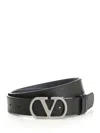 Valentino Vlogo Reversible Belt For Formal And Casual Occasions In Black