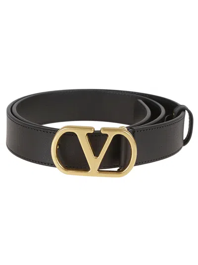 Valentino Garavani Belt H. 30 Vlogo Signature In No Nero