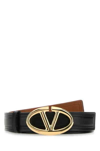 Valentino Garavani Belt In Neronaturaletan