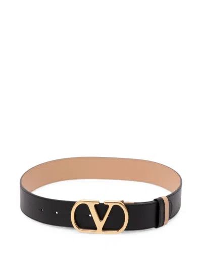 Valentino Garavani Valentino Belt H. 40 Reversibile Vlogo In Black