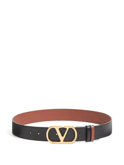 Valentino Garavani Valentino Belt H. 40 Reversibile Vlogo In Yellow