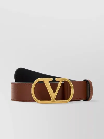 Valentino Garavani Cintura In Pelle Caramello Donna In Brown