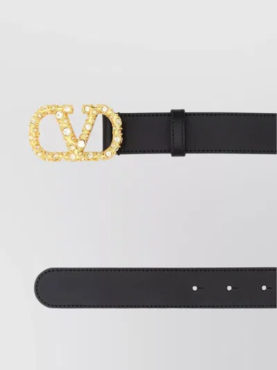 Valentino Garavani Belt Leather Vlogo Buckle