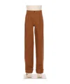 Valentino Belt Loop Casual Pants In Brown
