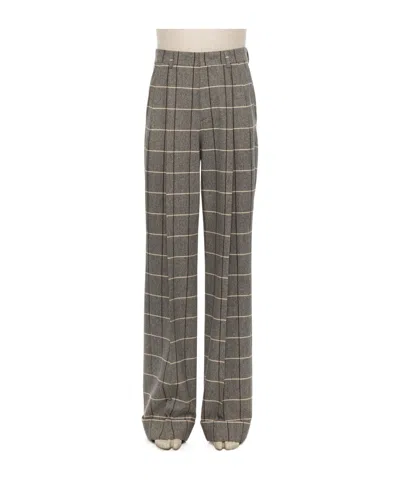 Valentino Belt Loop Casual Pants In Gray