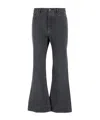 Valentino Belt Loop Denim Trousers In Gray