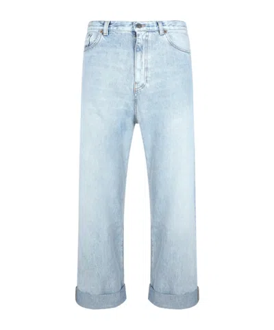 Valentino Belt-loop Jeans In Blue