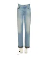 Valentino Straight-fit Denim Pants With Colorful Embellishments In Blue