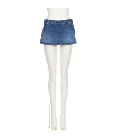 Valentino Belt-loop Shorts In Blue