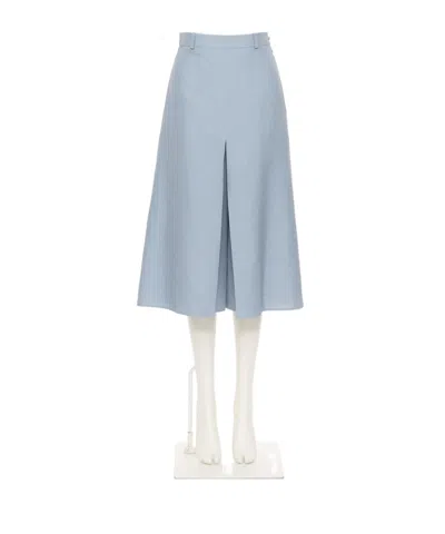 Valentino Belt Loop Skirt In Multi