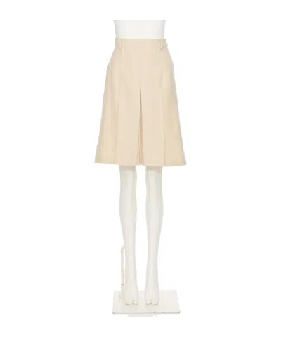 Valentino Belt-loop Skirt In Nude