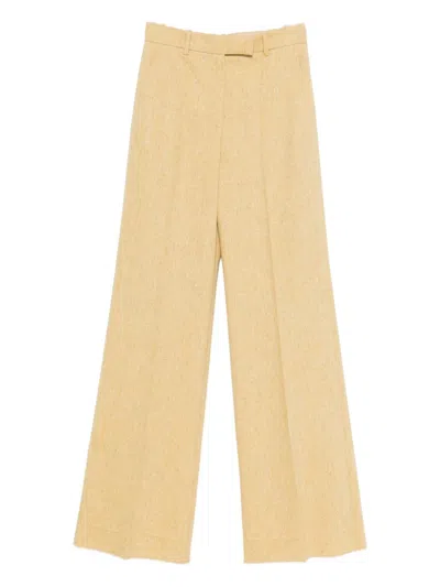 Valentino Belt-loop Trousers In Brown