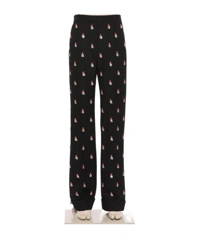 Valentino Garavani Belt Loops Slacks In Black
