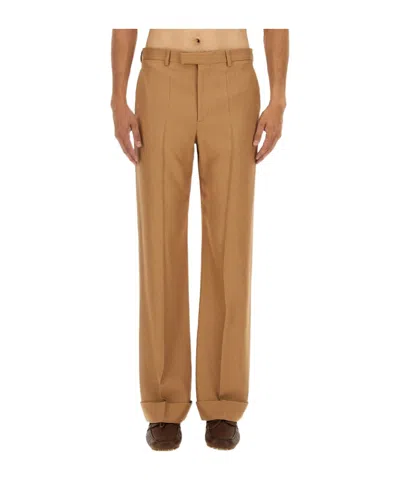 Valentino Garavani Belt Loops Slacks In Brown