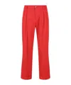 Valentino Belt Loops Slacks In Red
