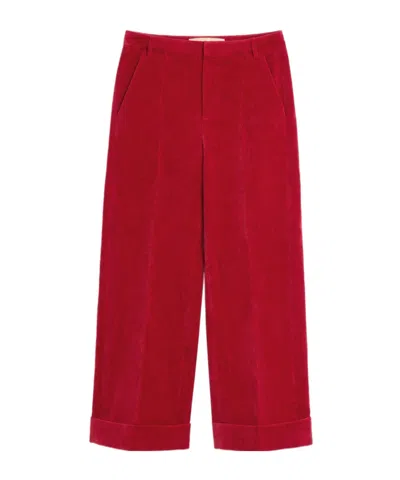 Valentino Garavani Belt Loops Slacks In Red
