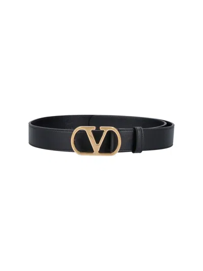 Valentino Garavani Belt "vlogo Signature" In Black