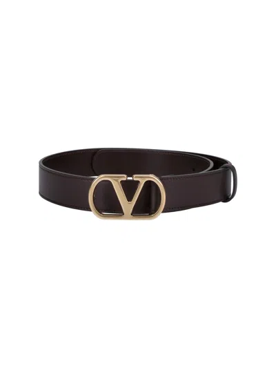 Valentino Garavani Belt "vlogo Signature" In Brown