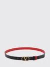 Valentino Garavani Vlogo Signature Reversible Shiny Calfskin Belt - 20mm / 1.2 In. Woman Black/deep In Black
