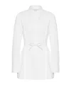 Valentino Women's Compact Popelin Short Dress In White