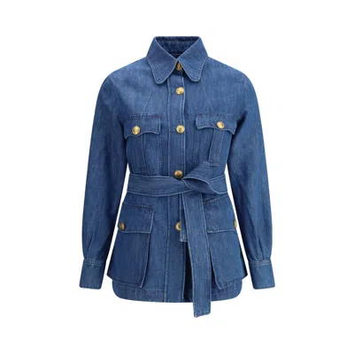 VALENTINO BELTED DENIM JACKET