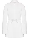 Valentino Women's Compact Popelin Short Dress In White