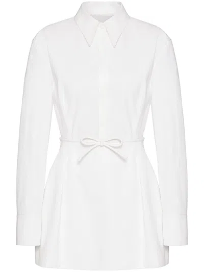 Valentino White Belted Mini Dress
