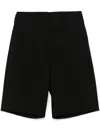 Valentino Logo Plaque Bermuda Shorts In Black