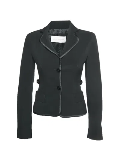 Pre-owned Valentino Belted Single-breasted Blazer In Black