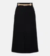 Valentino Garavani Women Skirt With Leather Details In Black
