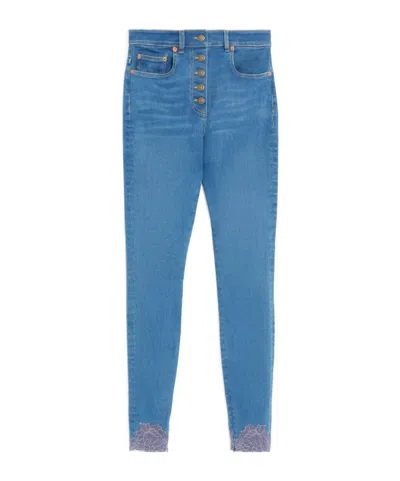 Valentino Belt-loop Jeans In Blue