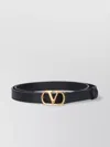 Valentino Belts Adjustable Length Gold-tone Buckle In Black