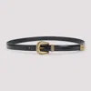 Valentino Black Vlogo Signature Brushed Calfskin Belt In Black