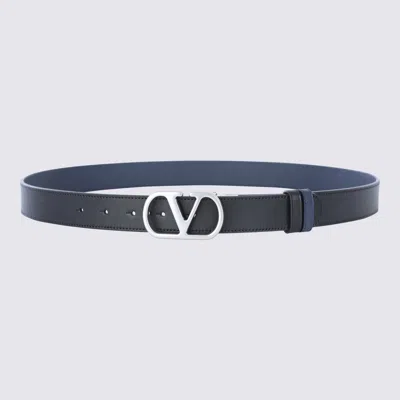 Valentino Garavani Vlogo Reversible Belt For Formal And Casual Occasions In Black