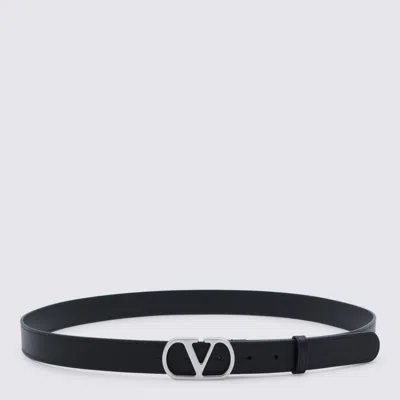 Valentino Garavani Belts Blacks And Greys In Blue