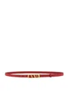 Valentino Adjustable Belts Gold-tone Buckle In Red