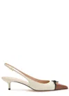 Valentino Bepointy 45 Leather Slingback Pumps