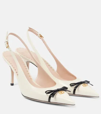 VALENTINO GARAVANI BEPOINTY 80 LEATHER SLINGBACK PUMPS