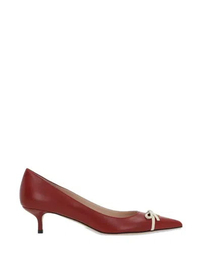 Valentino Garavani Bepointy Bow-detail Heeled Pumps In Red