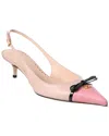 Valentino Garavani Destal Nude Shoe Pink Toe With Black Bow
